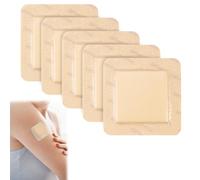 5PCS Silicone Foam Cushion Pad 7.5x7.5 cm - Self-Adhesive, Absorbent, Waterproof - Reusable Skin Protector for Friction Relief & Surface Cushioning