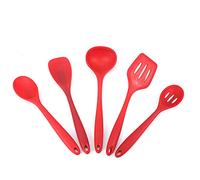 5pcs Silicone Heat Resistant Non - Stick Kitchen Utensil Set, Cooking and Baking Spatula Spoon Tools with Hanging Hole for Home Cooks and Everyday Use
