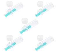 5pcs Silicone Invisible Lens Picker with Dual End Curved Tip Green | Reusable Contact Remover and Inserter, Ventless Suction Cup, Fine Matte Finish, Lightweight Soft Lens Care
