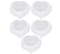 5Pcs Silicone Leaf Shaped Mold, Resin Casting Moulds for DIY Ornaments and Jewelry, Reusable Crystal Mold with Flexible Design for Crafts and Gifts
