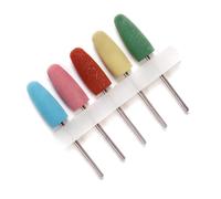 5pcs Silicone Nails Sanding Heads Practical Drill Bit Accesories for Polishing Shaping and Smoothing Home Care Set