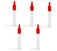 5PCS Silicone Nozzle Caulk Nozzles Silicone Tube Nozzle Cap Replacement Tips Caulk with Red Nozzle Cartridge Spare Nozzles Sealant Tool
