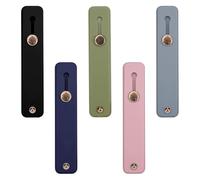 5PCS Silicone Phone Grip,Enhanced Finger Strap Stand & Telescopic Mobile Holder for All Smartphones (5 Colors)