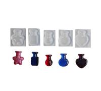 5PCS Silicone Resin Molds Message Bottles Moulds Crafting Mold High Transparency Easy Releasing Moulds Silicone Texture Molds