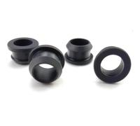 5Pcs Silicone Rubber Grommets - Snap-On Hole Plugs for Wire Protection | 4.5mm-50.6mm, Black, Temperature Resistant(30mm(e 25mm))