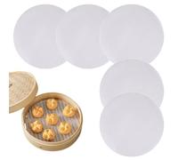 5pcs Silicone Steamer Mat 8 Inch Non-Stick Mats for Dumplings Buns Cooking Dim Sum 20cm Bamboo Steamer Mat for Home Kitchen Cooking Reusable Steamer Liners Round Mesh Pads