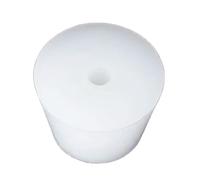 5pcs Silicone Stoppers with 8mm Hole, Conical Plugs Perforated Food Grade Through Hole Silicone Stoppers(28x37x30mm)