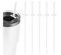 5pcs Silicone Straw for Yeti Rambler 30/20/10oz,Reusable Straws for Yeti Tumbler with Magslider Lid ,Yeti Accessories,Replacement Straws,BPA Free (White)