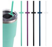 5pcs Silicone Straws for Yeti Rambler 30/20/10oz Tumbler with Magslider Lid, Reusable BPA Free Straws 5 Colors Straw Replacement Cup Accessories for Yeti