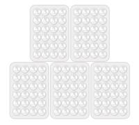 5pcs Silicone Suction Cup Phone Holders, Multipurpose Phone Suction Mount for Car Phone Mini Suction Cup Mat Suction Phone Case Adhesive for Mobile Power, 24 Suction Cups, White, 2.17 x 3.15in