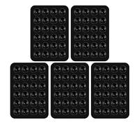 5pcs Silicone Suction Cup Phone Holders, Multipurpose Phone Suction Mount for Car Phone Mini Suction Cup Mat Suction Phone Case Adhesive for Mobile Power, 24 Suction Cups, Black, 2.17 x 3.15in