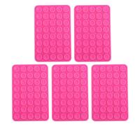 5Pcs Silicone Suction Phone Case Mount, Double Sided Adhesive Phone Holder with 40 Suction Cups for Mirrors Showers, Hands Free Mount for TikTok Vlogging Compatible with iP