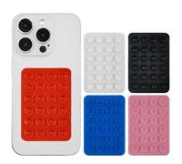 5PCS Silicone Suction Phone Case Mount, Hands-Free Phone Accessories Holder for Selfies and Videos,Silicon Adhesive Phone Stand Sticky for Cell Phone, Non Slip Suction Cup Phone Mount, 5 Colors