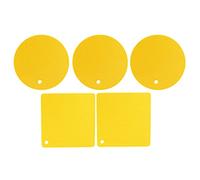 5Pcs Silicone Trivet Mat Square Round Honeycomb Hot Pad Non Slip Heat Resistant for Hot Plate Pans Kitchen Pots (Yellow)