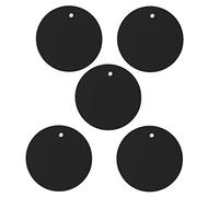 5PCS Silicone Trivet Mats, Round Non Slip Heat Resistant Hot Pads, Multipurpose Pot Holders for Hot Dishes and Cookware with Honeycomb Design for Kitchen Countertop (Black)