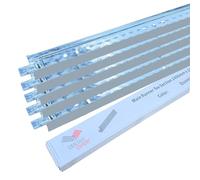5pcs Silver Aluminium Suspended Ceiling Grid Main Tee Runner Section 2400mm x 24mm Bar Component Spares Support