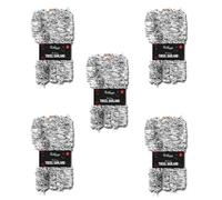 5Pcs Silver Christmas Tree Tinsel Garland-15M| Backdrop Metallic Thin Tinsel Decors for Birthday| Christmas Tree Party Hanging Decorations