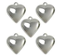5pcs Silver Gold Plated 42X44X21mm Large Heart Charm Pendants for Women Love Jewelry Necklaces Making Findings