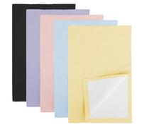 5Pcs Silver Polishing Cloth Jewellery, 4-Layer Book-Fold Silver Cleaning Cloth 16.5x25cm,Reusable Jewellery Cleaning Cloth For Gold, Silver, Platinum (5 Colours)