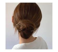5PCS Simple U Shape Hair Clips Pins For Women Girls Hair Sticks Bride Hair Styling Accessories Gold Color Metal Hairpins Barrettes(Gold 1pc)