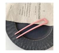 5PCS Simple U Shape Hair Clips Pins For Women Girls Hair Sticks Bride Hair Styling Accessories Gold Color Metal Hairpins Barrettes(Pink)