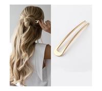 5PCS Simple U Shape Hair Clips Pins For Women Girls Hair Sticks Bride Hair Styling Accessories Gold Color Metal Hairpins Barrettes(Matt Gold)
