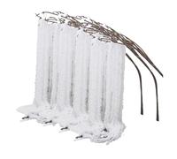 5PCS Simulated Amaranth Artificial Flowers 51 Inches Fake Green Dried Amaranth Wedding Hall Hotel Decoration Flower Arrangement Flower Material Amaranth Flower Arrangement DIY Decoration(White)