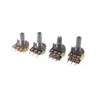 5PCS Single DOUBLE Potentiometer L15MM L20MM WH148 B1K B2K B5K 10K 20K 50K 100K 250K 500K 1M 3PIN 6PIN(WH148 6Pin 5PCS,B20K 15MM)