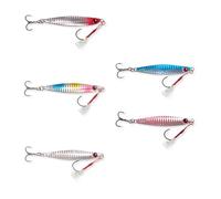 5Pcs Sinking Artificial Baits Shore Cast Metal Jigs Spoon Sea Fishing Lures Tackle Accessories Easy to Use Shore Cast Metal Jigs Spoon Sea Lures