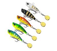 5pcs Sinking Vibration Bait with 3D Fisheye Design and Forward Center of Gravity to Reduce Bottom Hang Ups in or Weedy Environments (15g)
