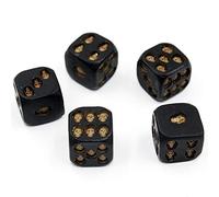 5pcs Skull Dice Scary Novelty Decorative Ornament 6 Sided D6 Dice Vintage Skeleton, Table Decoration Vintage Skull Dice for Restaurant Bar