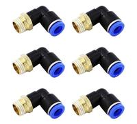 5Pcs SL Water Air Hose Pneumatic Connector 1/8 "1/4" 3/8 "1/2" Male Thread Elbow Fitting 4/6/8/10/12mm(PL10-03)