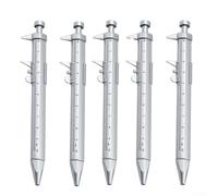 5PCS Sliding Gauge Pen 1.0mm Smooth Ink Flow Ruler for Architecture Art Projects Home Use Plastic 150mm(black)