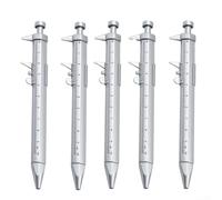 5PCS Sliding Gauge Pen 1.0mm Smooth Ink Flow Ruler Tool for Home Repair Science Lab Note Taking Plastic 150mm(blue)