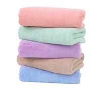 5Pcs Small Animal Bedding Mats Hamster Cage Liners Soft Guinea Pig Blanket Set 30X30Cm Absorbent Fleece Towels for Pet Cage Bedding in Pastel Pink Purple Blue Brown Green