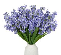 5Pcs Small Artificial Flowers, Lavender Silk Flowers with Stems Faux Hyacinth Flower for Centerpiece Spring Floral Stems for Vases Fillers Farmhouse Fake Wildflowers for Home Kitchen Table Decor