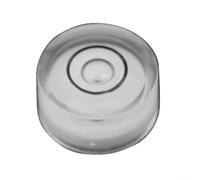 5pcs Small Circular for Spirit Level 18x9mm Accuracy Bubble Vial for Picture Hanging Shelf Installation Plastic Housing White