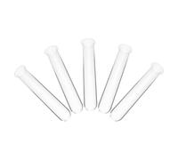 5pcs Small Glass Test Tube Vase for Herbs and Single Stems | Rimmed round Bottom Design, Indoor Shelf Display, Space Saving Decorative Hydroponic Propagation