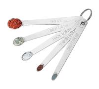5PCS Small Measuring Spoons Set - Cuttte Stainless Steel Tiny Measuring Spoons for Cooking Baking, 1/4 1/8 1/16 1/32 1/64 TSP, Teaspoon Minispoon for Powders, Spices