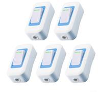 5PCS Small Rocker Push Button Switch White Compact Boat Shape AC250V 10A PP Material Pinch Control for Desk Fans Lamps Small Appliances DIY Upgrade