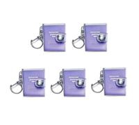 5pcs Small Travel Notebook Keychain Refillable PVC Journal Pocket Memo Book Key Ring Luggage Backpack Charm Memo Pad