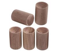 5pcs Small Wood Essential Oil Diffuser, Black Walnut Cylindrical Aroma