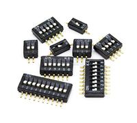 5PCS SMD SMT Slide Type Switch 1.27mm Position Way DIP Black Pitch Toggle Switch Black Snap Switch (Color : 5P) (Color : 2p)