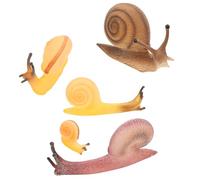 5pcs Snail Figurine Miniature Snail Model Lifelike Realistic Animal Figurines Cute Statue Resin Animal Sculpture Toy for Fairy Garden Micro Landscape Terrarium Decor