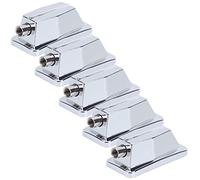 5Pcs Snare Drum Lug Claw Hook, Chrome Plated Drum Replacement Parts for Bass and Snare Drums, Rectangular Hardware Accessories with Durable Chromate Finish