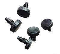 5Pcs Snooker Cue Butt Protectors, Plastic Bottom Cover for Peradon Master for CUES, 19.2mm Diameter Dust Scratch Resistant Joint Guard with Round or Cusp Teeth Fit, Black(cusp tooth)