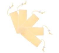 5pcs Soap Foaming Bags Exfoliating Bath Pouches PE Beige Hanging