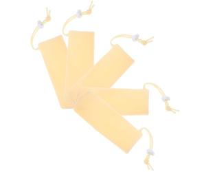 5pcs Soap Foaming Bags Exfoliating Bath Pouches PE Beige Hanging