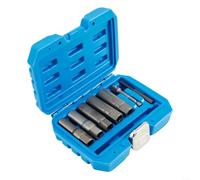 5Pcs Socket Wrench Set Locking Wheel Nut Bolt Stud Extractor with Reverse Thread and Spiral Teeth 3/8 Inch Drive for Heavy Duty Use