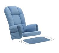5PCS Soft & Durable Velvet Rocking C Cushions Set - Washable Replacement Cushions for Comfortable Glider Rockers - Stylish Blue Color
